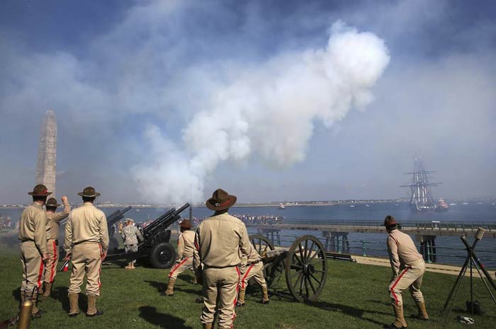 Concord Independent Battery at Fort Independence for USS Constitution Turn around