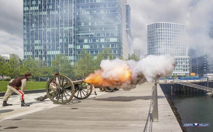 Battery Firing at the Mass Fallen Heroes Re-Dedication